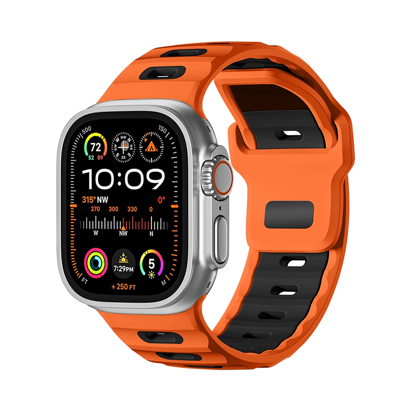 【13色バイカラー】スポーツフィットシリコンバンド【アップルウォッチ】