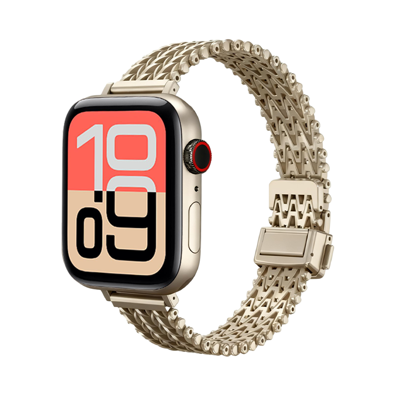 【繊細Vメッシュ】スリムメッシュマグネットバンド【アップルウォッチ】