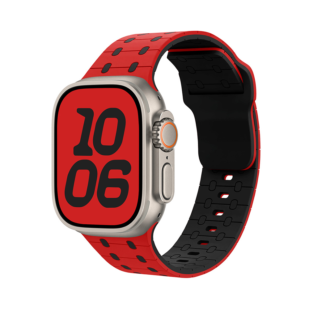 【ビビッドな配色】カラーブロックシリコンバンド【アップルウォッチ】