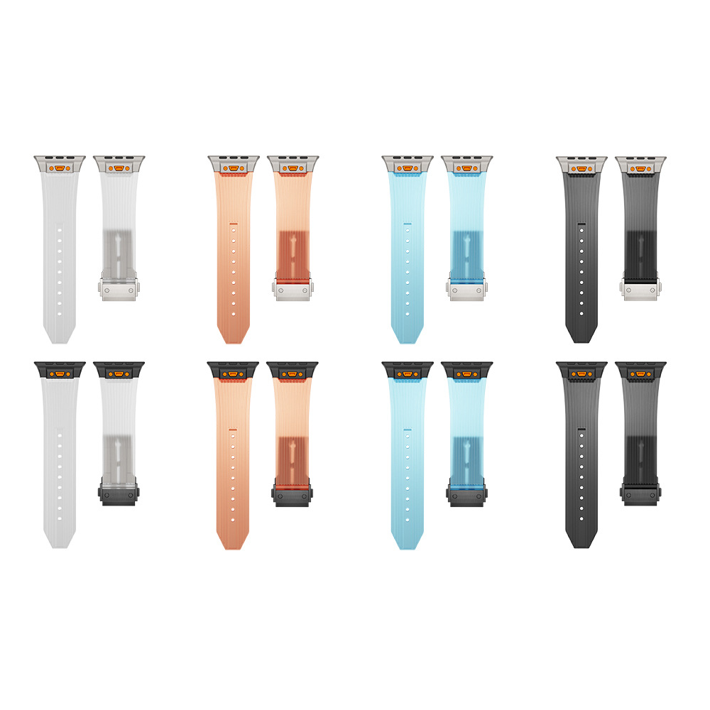 [8 colors available] Clear Water Silicone Band [Apple Watch]