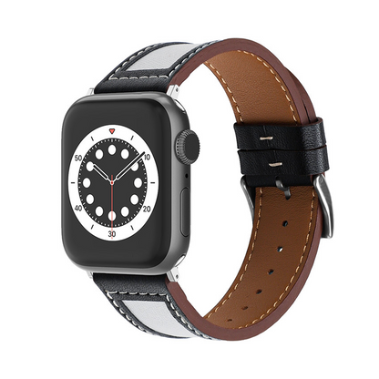 【大人の配色】キャンバスレザーミックスバンド【アップルウォッチ】