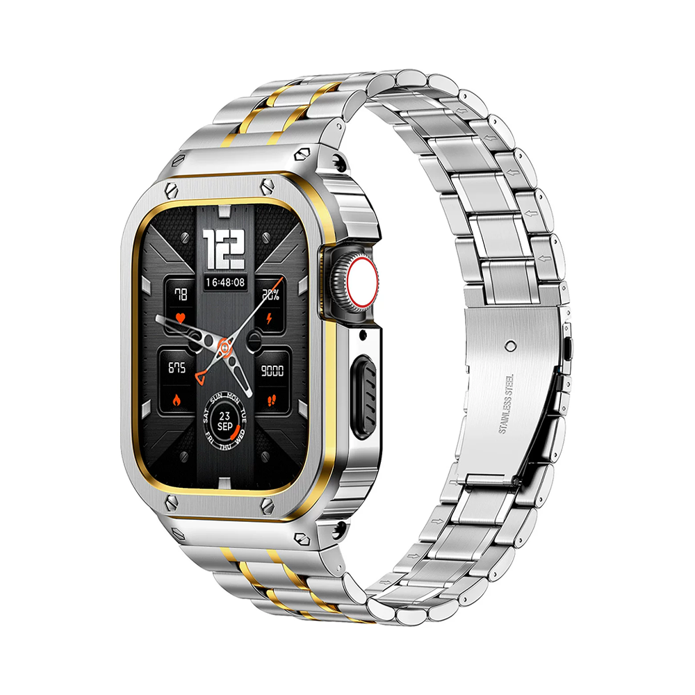 全5色】タフステンレスケース一体型バンド【アップルウォッチ