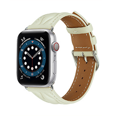 【秋の装いに】ウィーブステッチレザーバンド【アップルウォッチ】