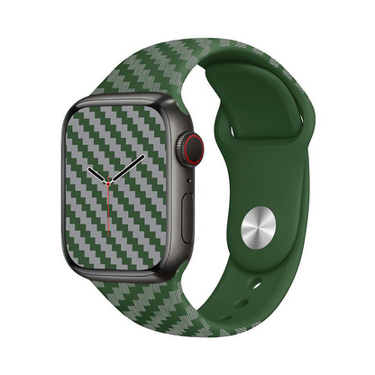 【上質スポーティー】カーボンパターンシリコンバンド【アップルウォッチ】