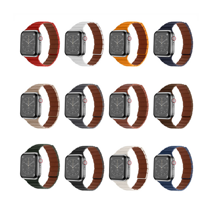 【スリムマグネット】マイクロファイバーレザーバンド【アップルウォッチ】