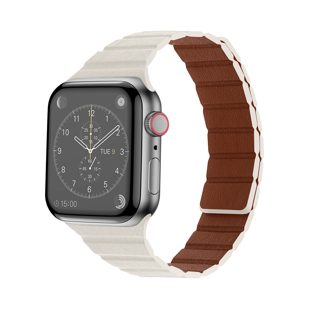 【スリムマグネット】マイクロファイバーレザーバンド【アップルウォッチ】