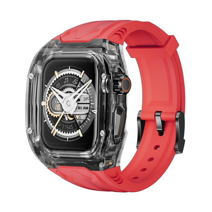 [6 colors available with integrated case] Crystal Explorer TPU band [Apple Watch]