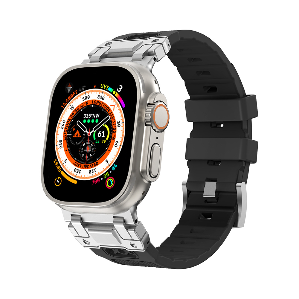 【男前デザイン】メカニカルタフシリコンバンド【アップルウォッチ】