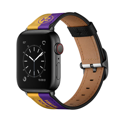 [4 colors available] Pattern printed leather band [Apple Watch]