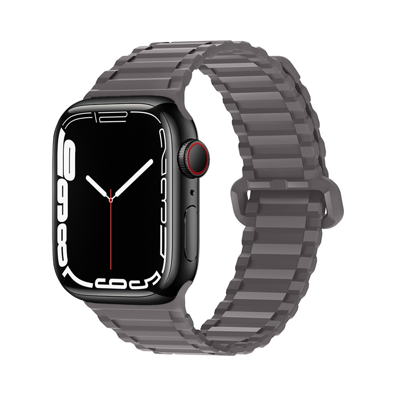 【軽量×磁力】マグネットリッジシリコンバンド【アップルウォッチ】