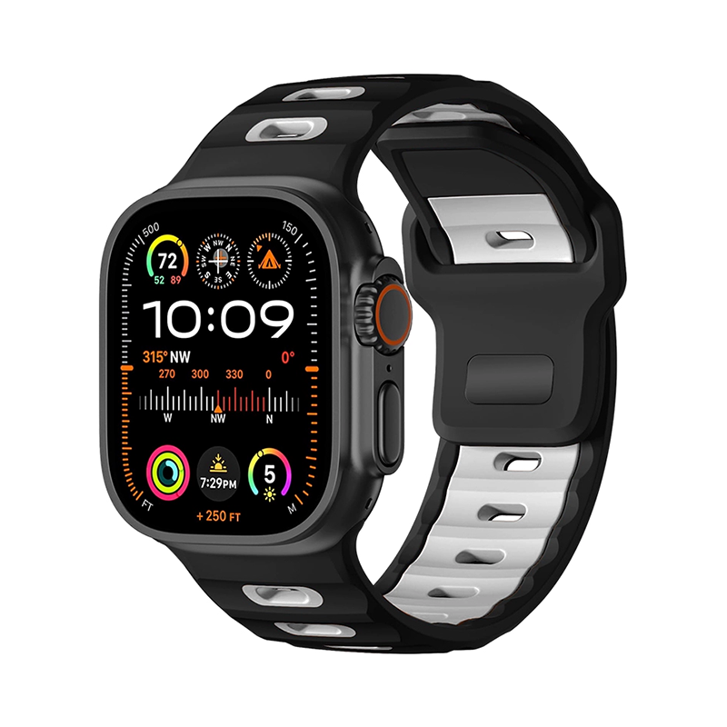 【13色バイカラー】スポーツフィットシリコンバンド【アップルウォッチ】