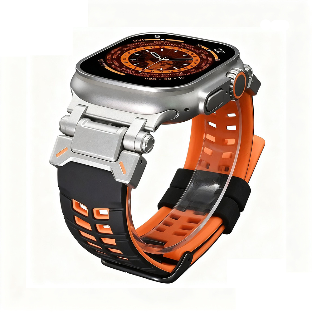 【通気性抜群】ダブルホールシリコンバンド【アップルウォッチ】