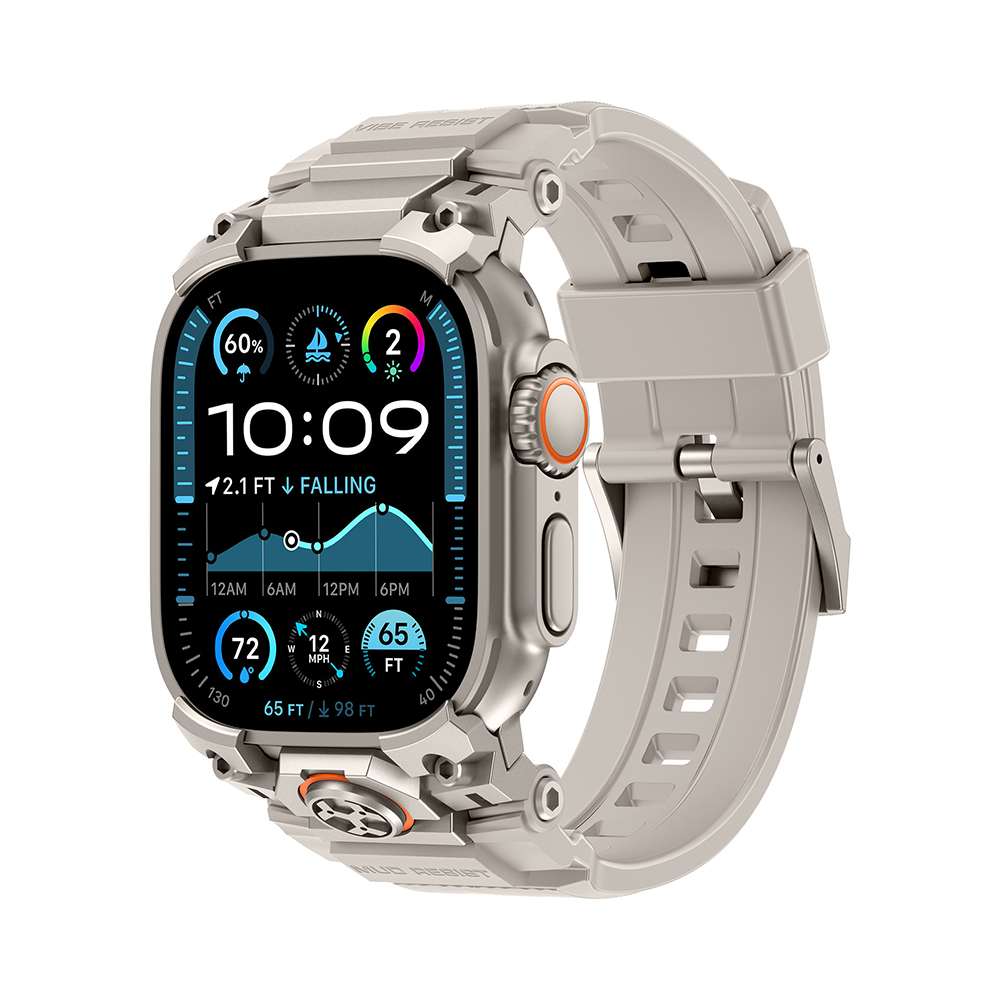 【重厚感MAX】インダストリアルシリコンバンド【アップルウォッチ】