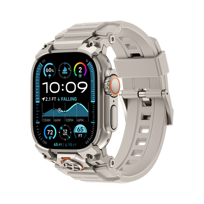 【重厚感MAX】インダストリアルシリコンバンド【アップルウォッチ】