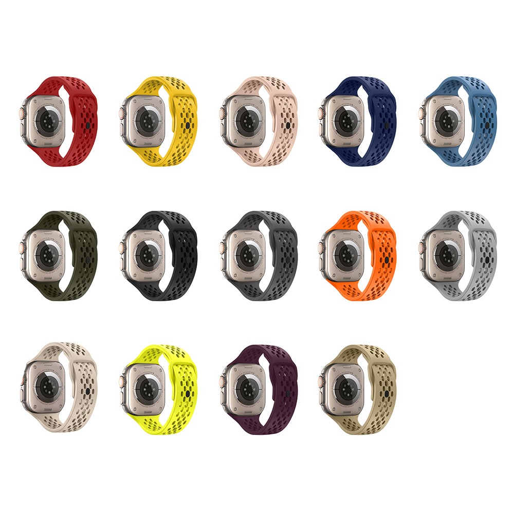 【選べる14色】スポーツメッシュシリコンバンド【アップルウォッチ】