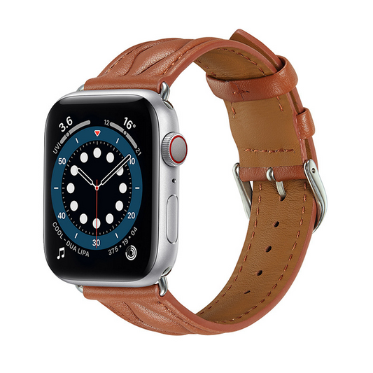【秋の装いに】ウィーブステッチレザーバンド【アップルウォッチ】