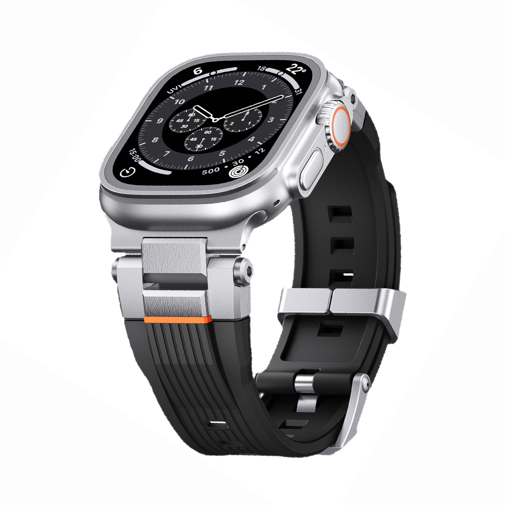 【金属パーツが映える】ラギッドメタルTPUバンド【アップルウォッチ】