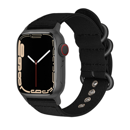 【デニム風素材】トリプルリングキャンバスバンド【アップルウォッチ】