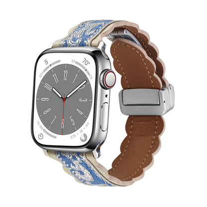 [4 colors available] Needlework leather band [Apple Watch]