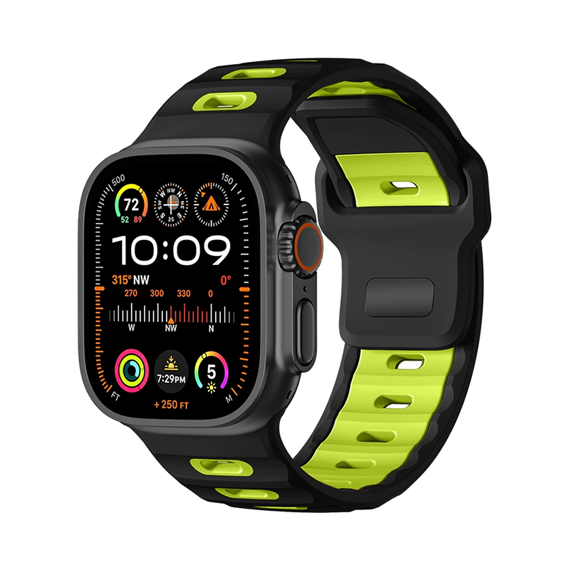 【13色バイカラー】スポーツフィットシリコンバンド【アップルウォッチ】