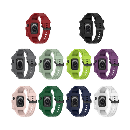 [10 colors available] Explorer silicone case integrated band [Apple Watch]