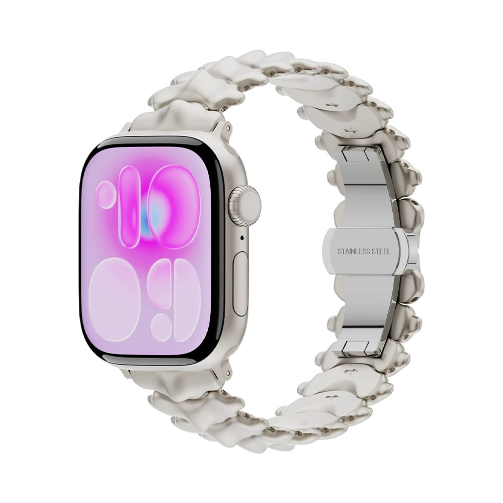 【新感覚デザイン】ウェーブスパインメタルバンド【アップルウォッチ】