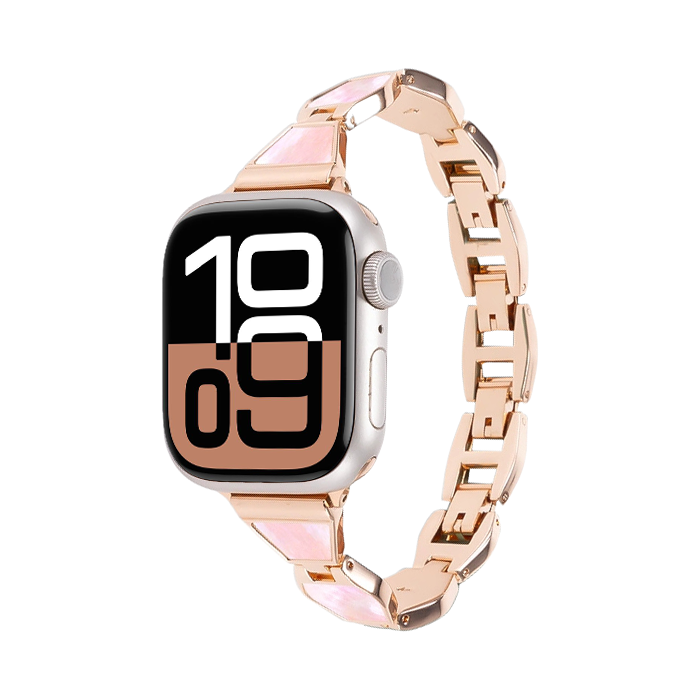 [Women's Luxury] Pearl Link Metal Band [Apple Watch]