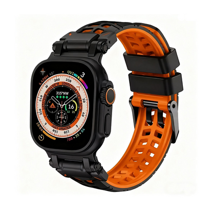 【通気性抜群】ダブルホールシリコンバンド【アップルウォッチ】