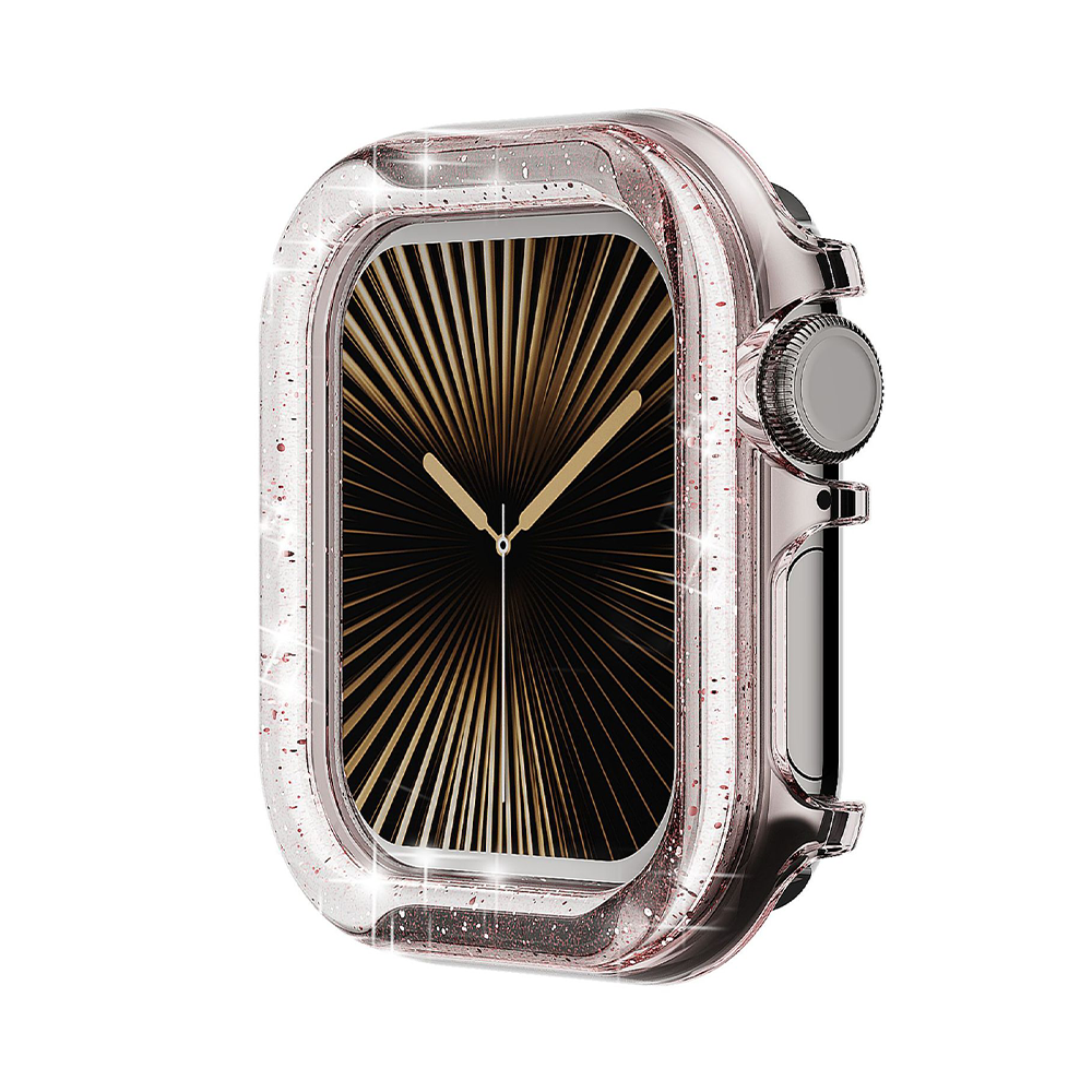 【華やかアクセ】ラメクリアカバーケース【アップルウォッチ】