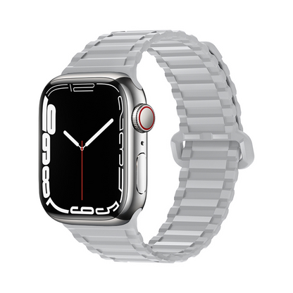 【軽量×磁力】マグネットリッジシリコンバンド【アップルウォッチ】