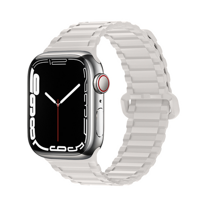 【軽量×磁力】マグネットリッジシリコンバンド【アップルウォッチ】