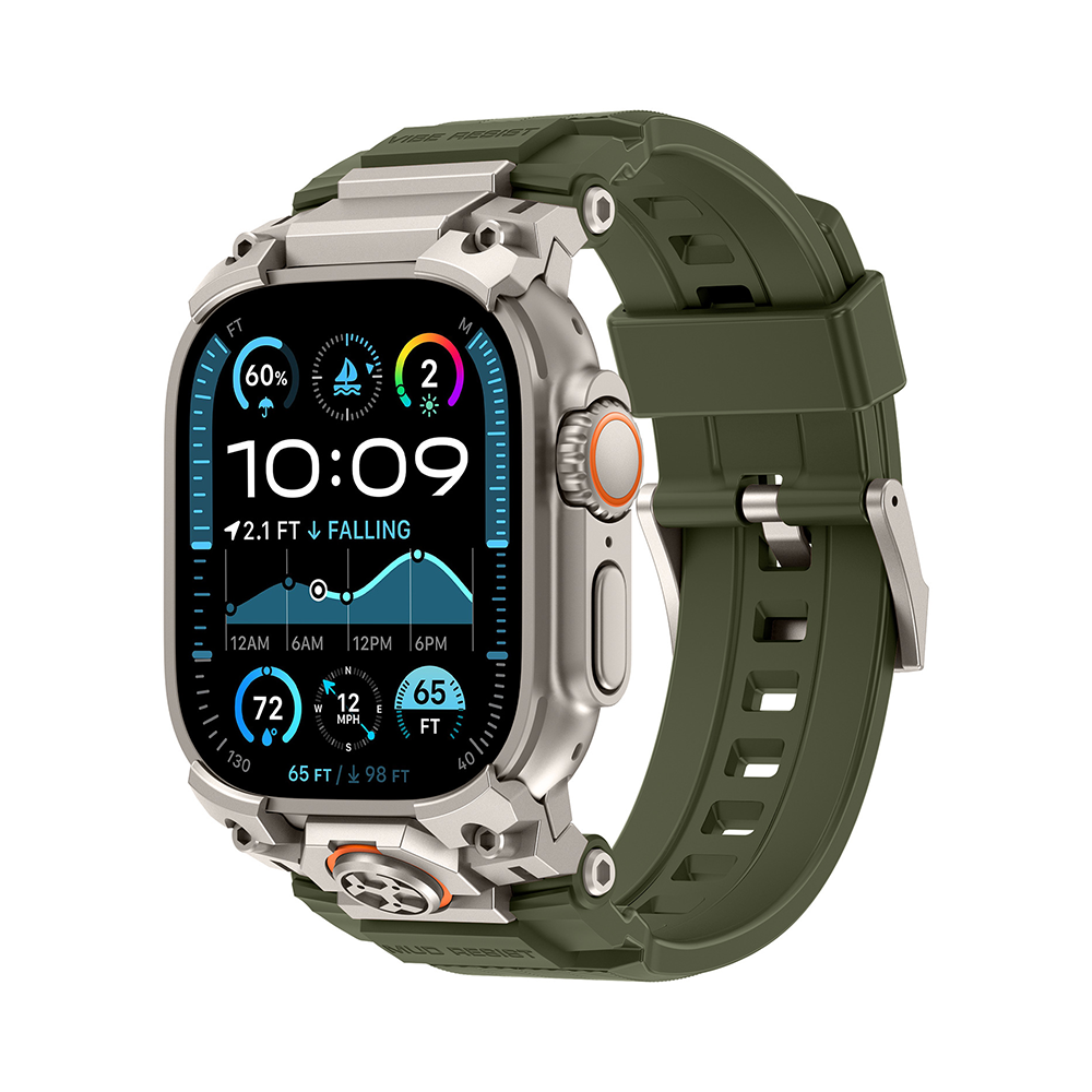 【重厚感MAX】インダストリアルシリコンバンド【アップルウォッチ】