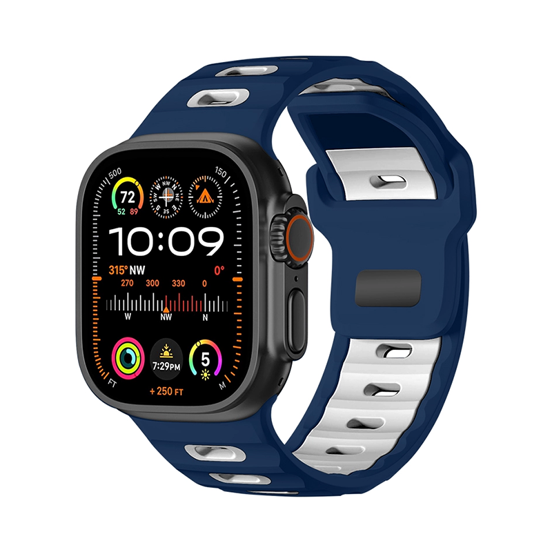 【13色バイカラー】スポーツフィットシリコンバンド【アップルウォッチ】