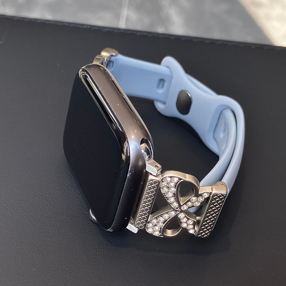 【アクセサリー感覚】リボンデコシリコンバンド【アップルウォッチ】