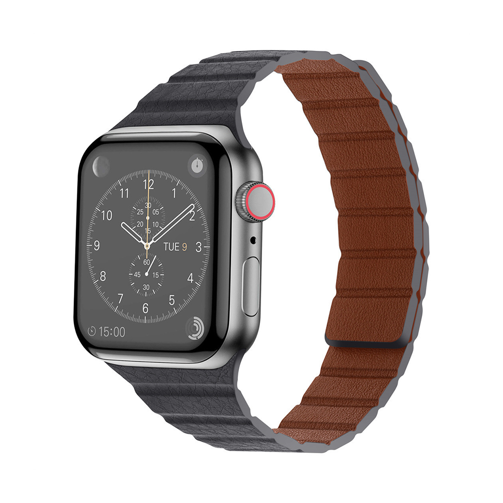 【スリムマグネット】マイクロファイバーレザーバンド【アップルウォッチ】