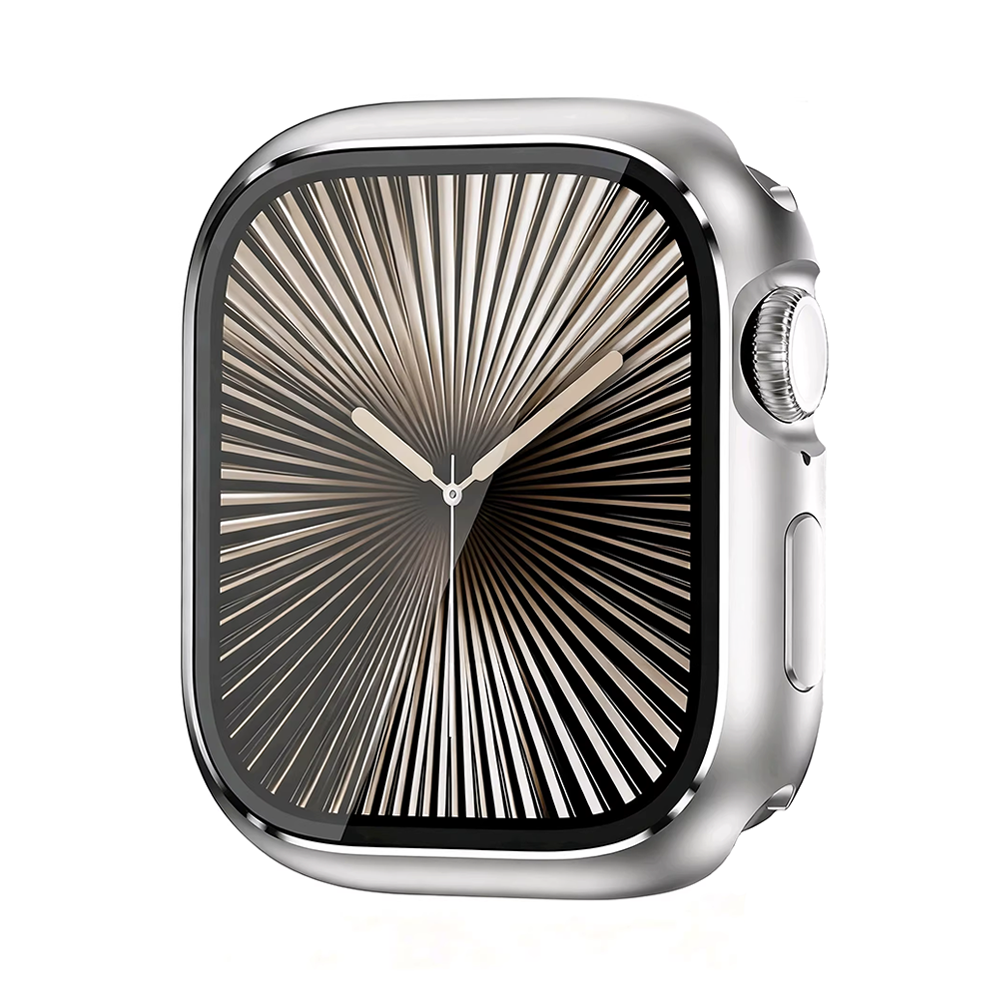 【ガラス付き両面保護】プレミアムメタルバンパーケース【アップルウォッチ】