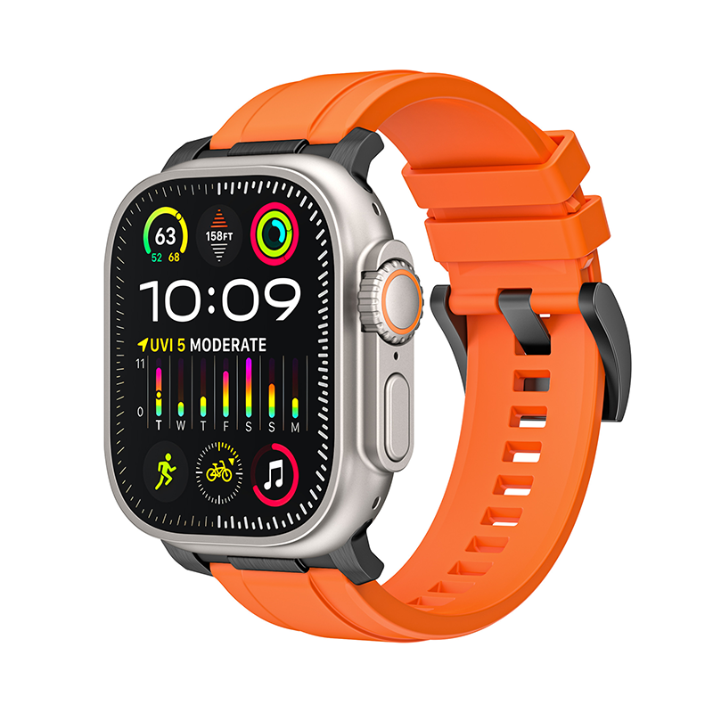 [Tough Silicone] Stainless Steel Connect Sport Band [Apple Watch]
