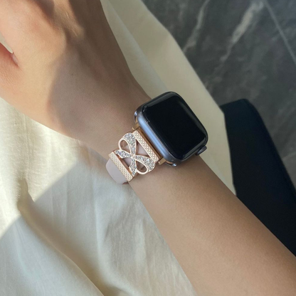 【アクセサリー感覚】リボンデコシリコンバンド【アップルウォッチ】