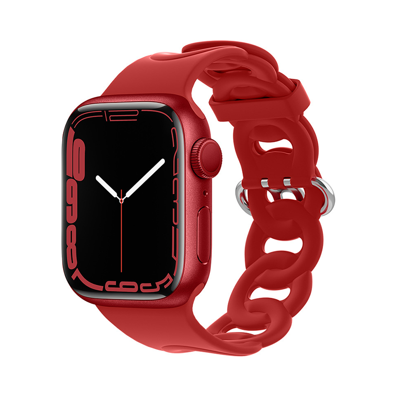 【個性派スタイル】リングホールシリコンバンド【アップルウォッチ】