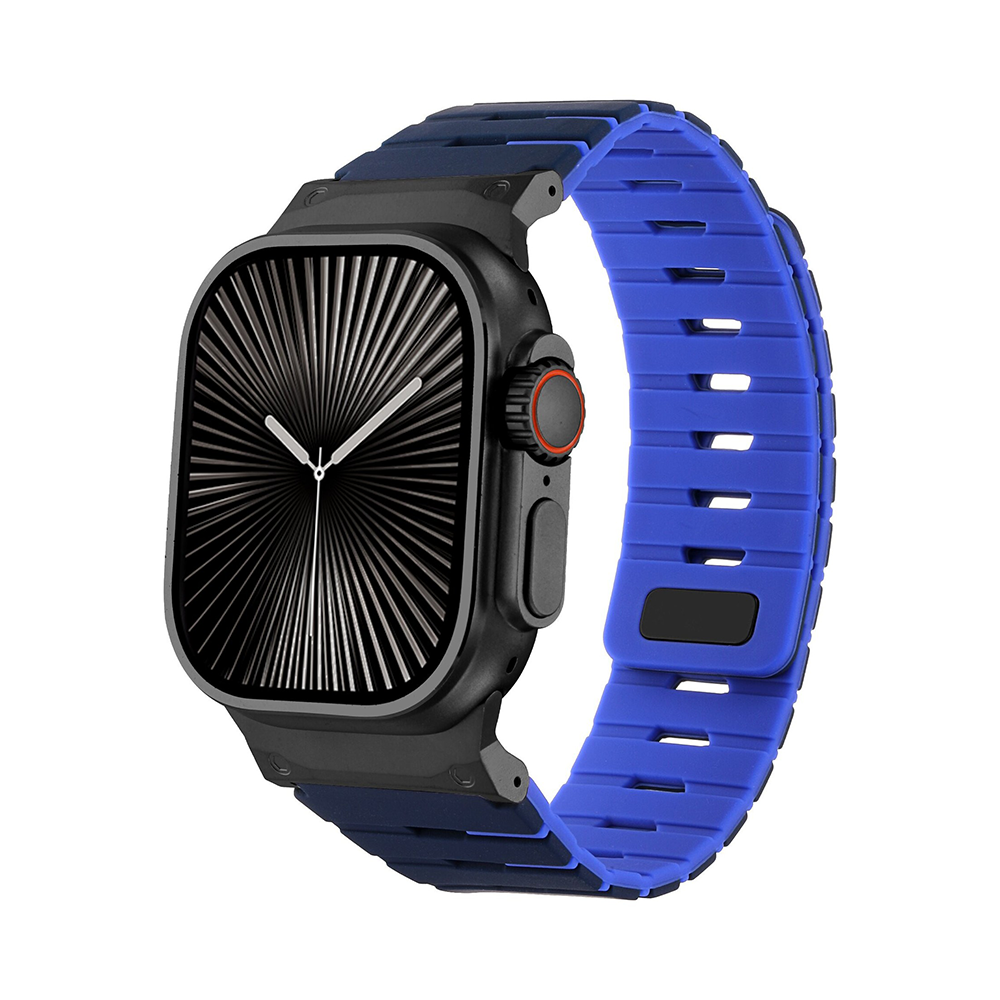 【しっかりフィット】マグネットロックシリコンバンド【アップルウォッチ】