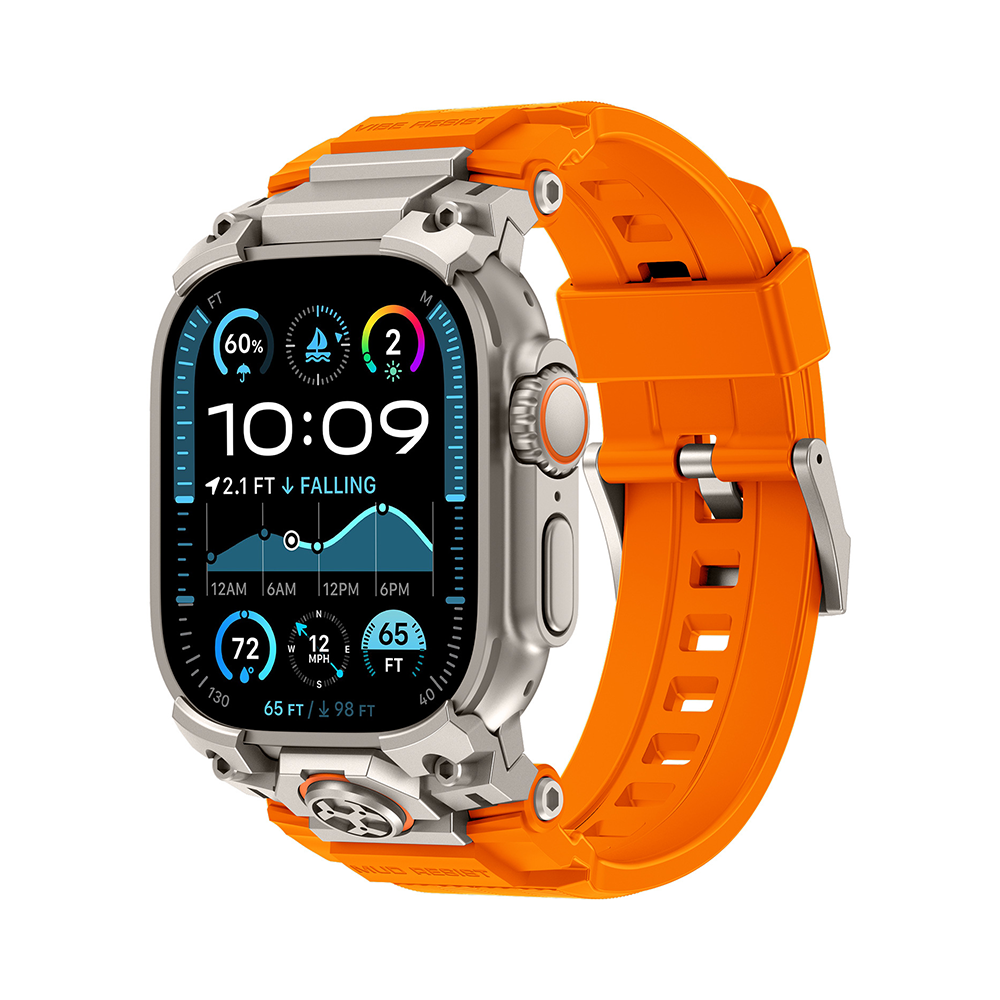 【重厚感MAX】インダストリアルシリコンバンド【アップルウォッチ】