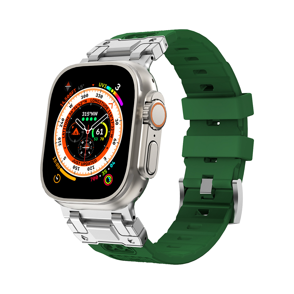 【男前デザイン】メカニカルタフシリコンバンド【アップルウォッチ】