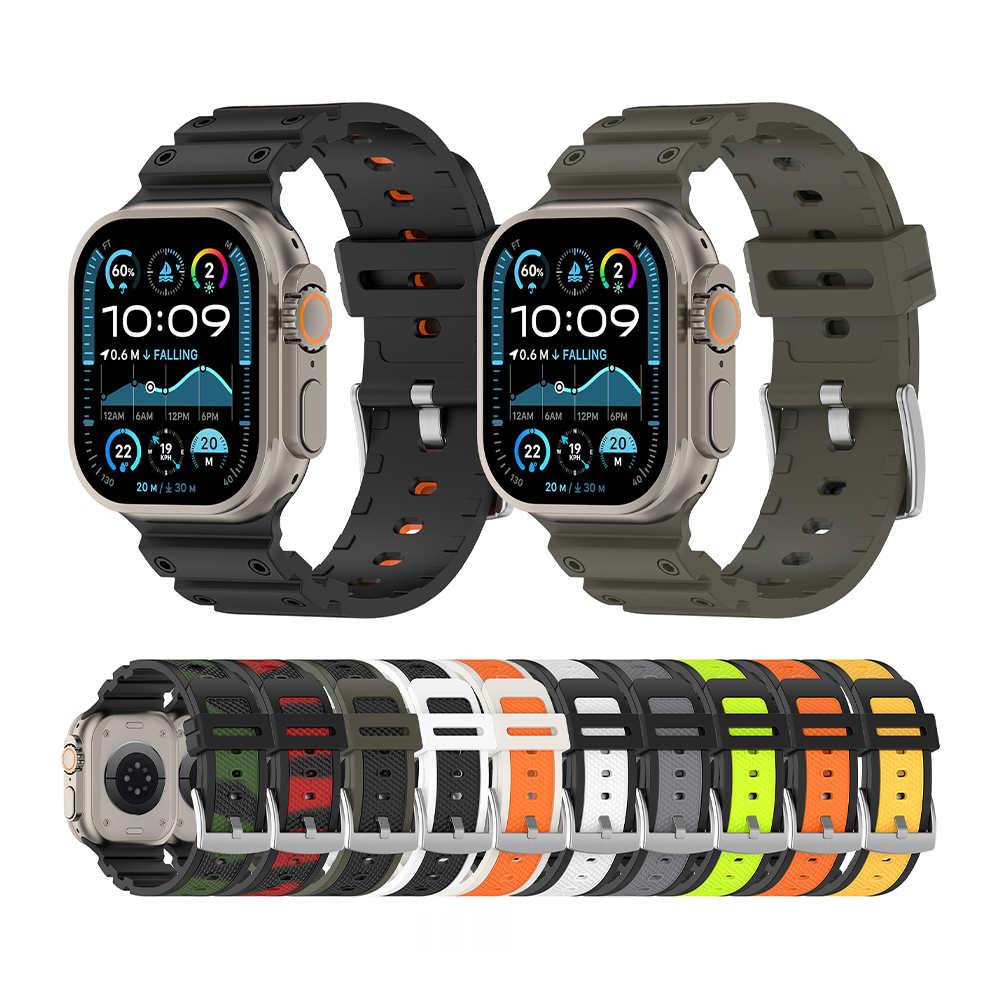 【アウトドアスタイル】ミリタリータフシリコンバンド【アップルウォッチ】