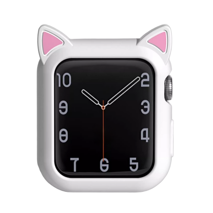 [Glass-free, double-sided protection] Cat Ear Silicone Case [Apple Watch]