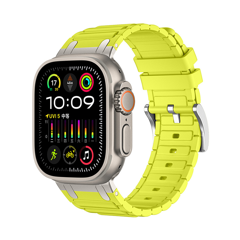 [Simple Modern] Metal Link Silicone Band [Apple Watch]