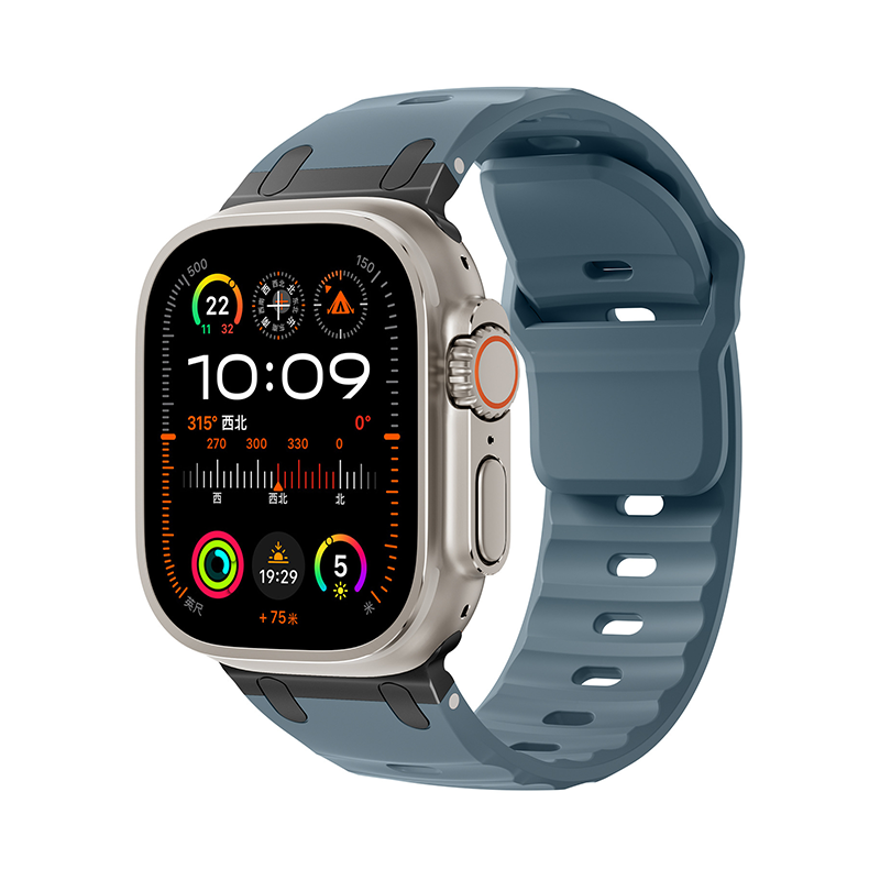 [10 colors available] Metal clasp silicone band [Apple Watch]