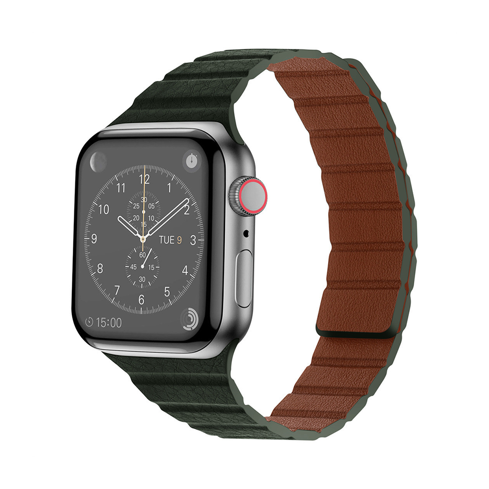 【スリムマグネット】マイクロファイバーレザーバンド【アップルウォッチ】