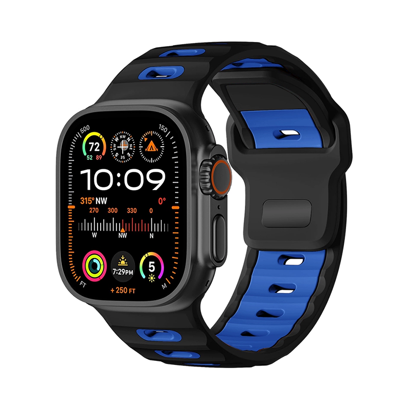 【13色バイカラー】スポーツフィットシリコンバンド【アップルウォッチ】