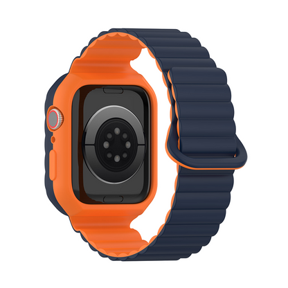 [18 colors available] Magnetic case integrated silicone band [Apple Watch]