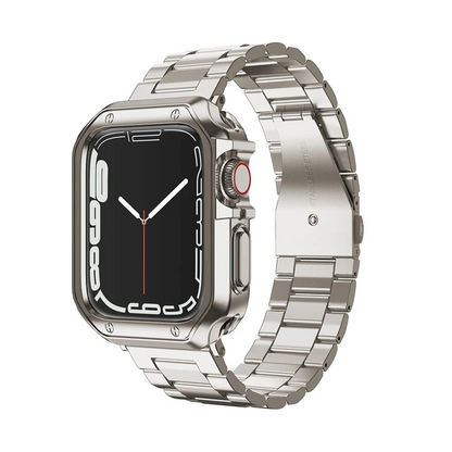 [Case integrated] Stainless steel band with shell cover [Apple Watch]